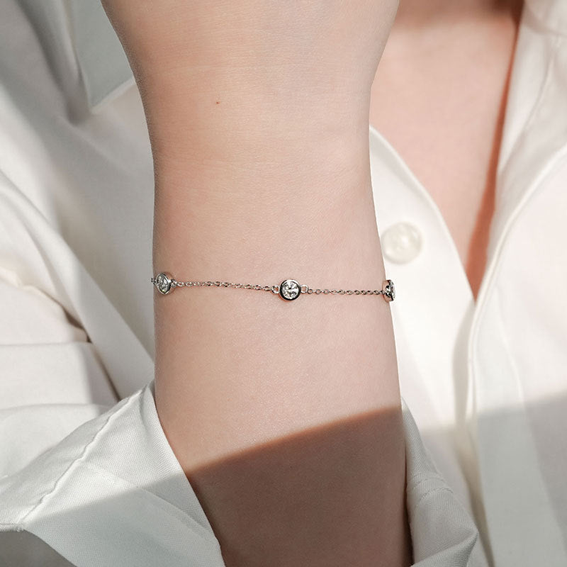 Moissanite Bubble Bracelet