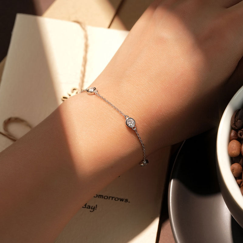 Moissanite Bubble Bracelet
